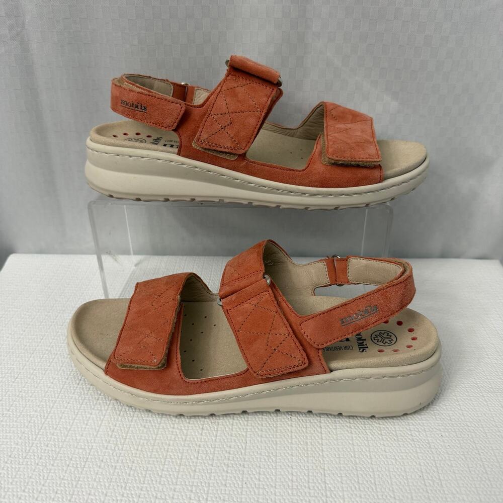 Mobils Mephisto Sandals Womens Size 9 Britany Terracotta Wedge Comfort 39 - Picture 8 of 10